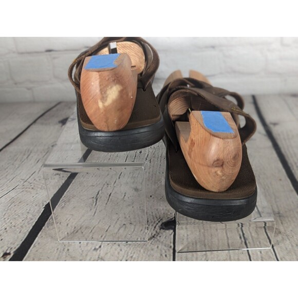 Teva Voya Slide Men\'s Size 12 Shoes Carafe Brown Leather Casual Slip On Sandals main image 5